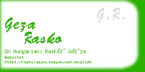 geza rasko business card